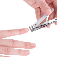 DRILLPRO Professional Stainless Steel Fingernail Toenail Nail Clipper Cutters Silver Tone