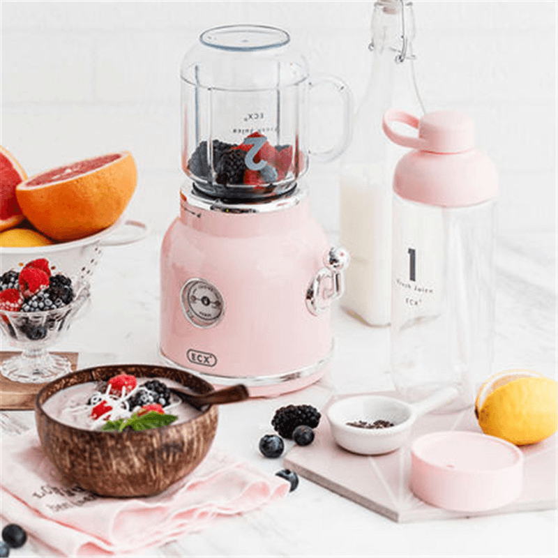 ECX Retro Fruit Juicer Food Milk Mixer Multifunction Juice Maker Machine Portable Fruit Blender