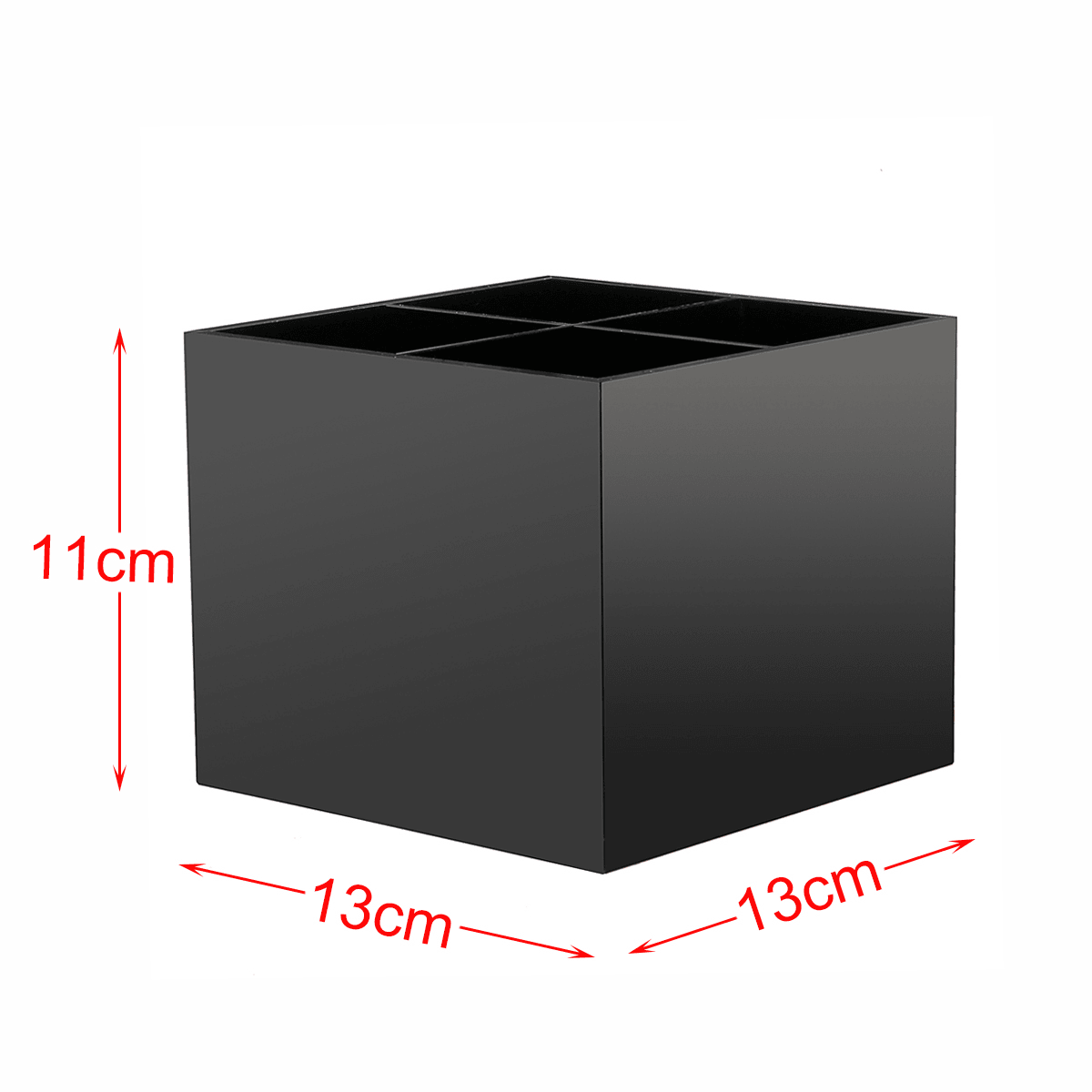 Black Acrylic Cosmetic Organizer Lipstick Holder Box Makeup Brush Display Stand Case