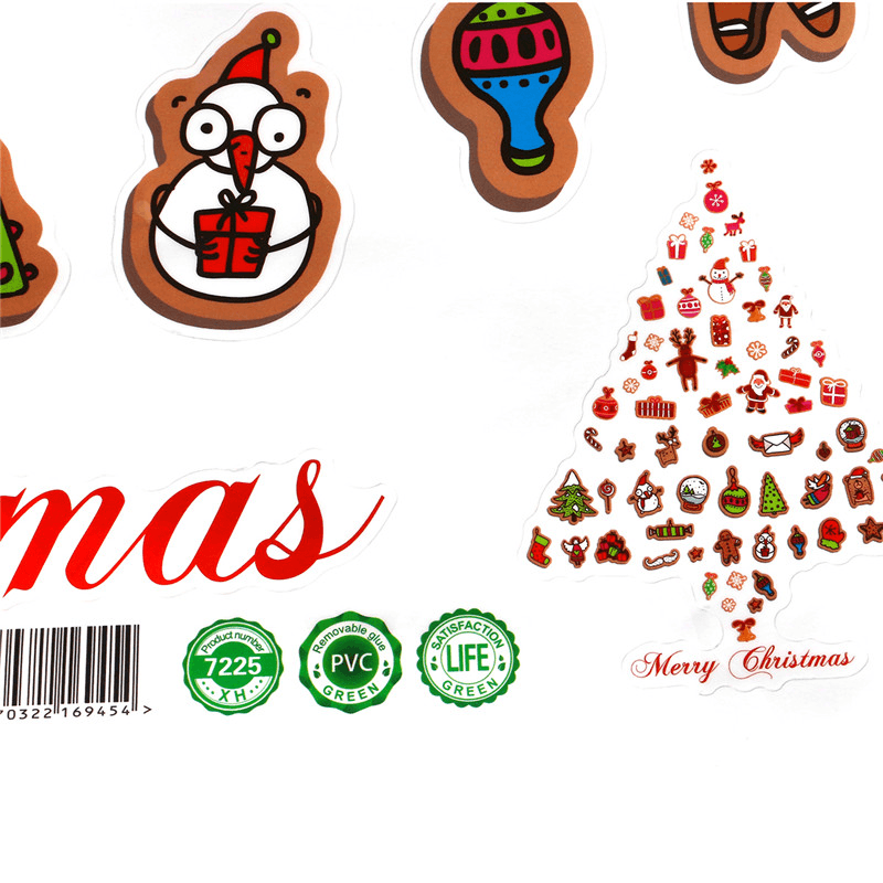 Christmas Party Home Decoration Multiple Element Merry Christmas Window Stickers Kids Children Gift