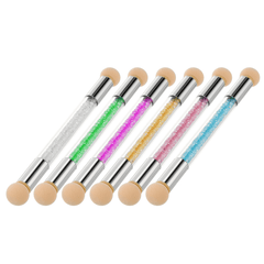 6Pcs Nail Tool Gradient Pen Halo Pen Light Therapy Point Color Glue Sponge Pen Double Head