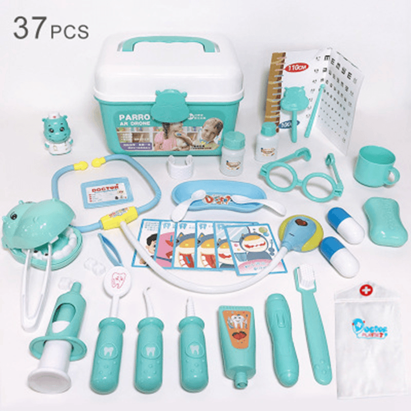 Simulation Sound and Light Stethoscope Medical Kit Play House Toy Set with Doctor Uniform Early Education for Kids Toys