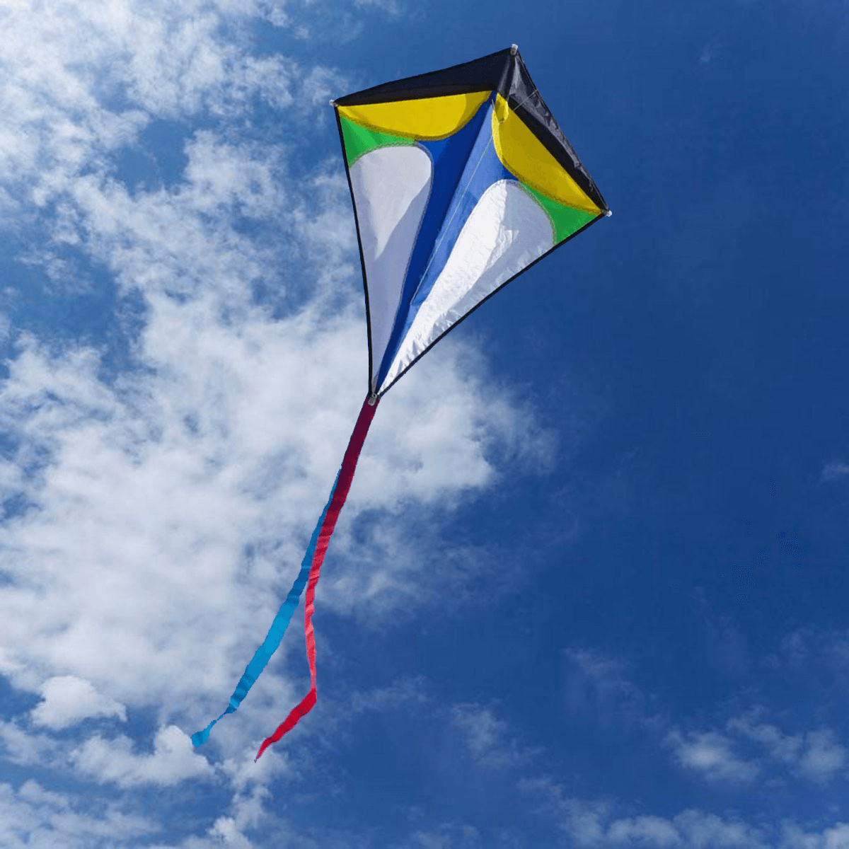 26''×30'' Diamond Delta Kite Outdoor-Sportspielzeug für Kinder, einzeiliges blaues Spielzeug