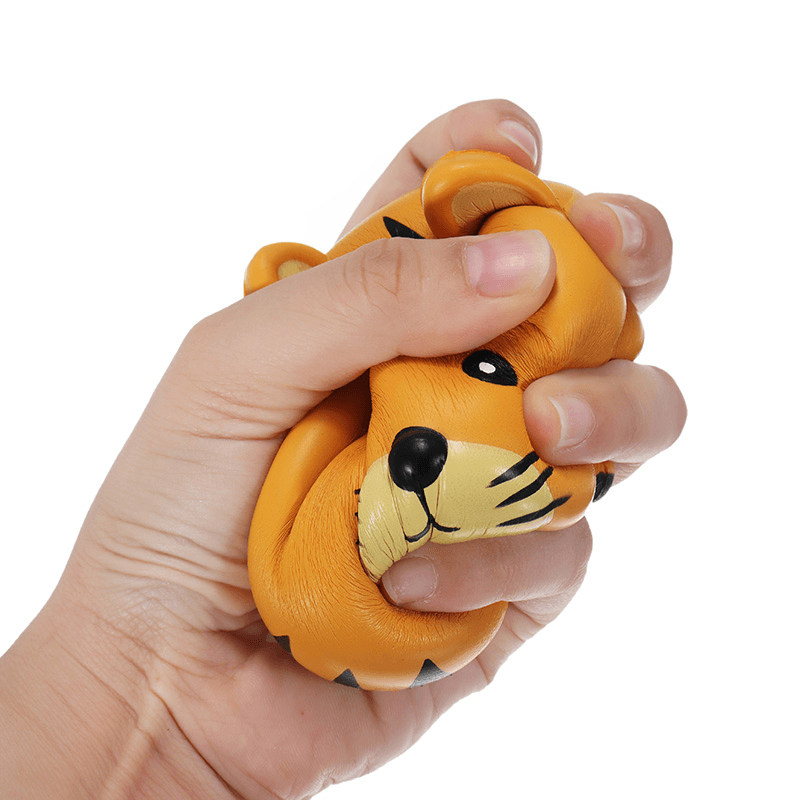 Oriker Squishy Tiger Face Ball Bun 10Cm Soft Sweet Slow Rising Original Packaging Collection Gift