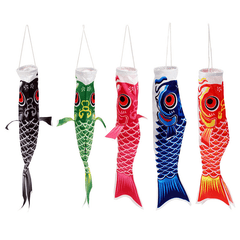 40Cm Japanese Style Koi Nobori Carp Flag Wind Sock Koinobori Fish Waterproof Kite Mascot Crafts Hanging Decor