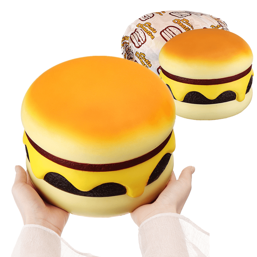 Cutie Creative Squishy Cheese Beef Burger Humongous Giant Hamburger 22CM Brot Jumbo Geschenk Stofftiere