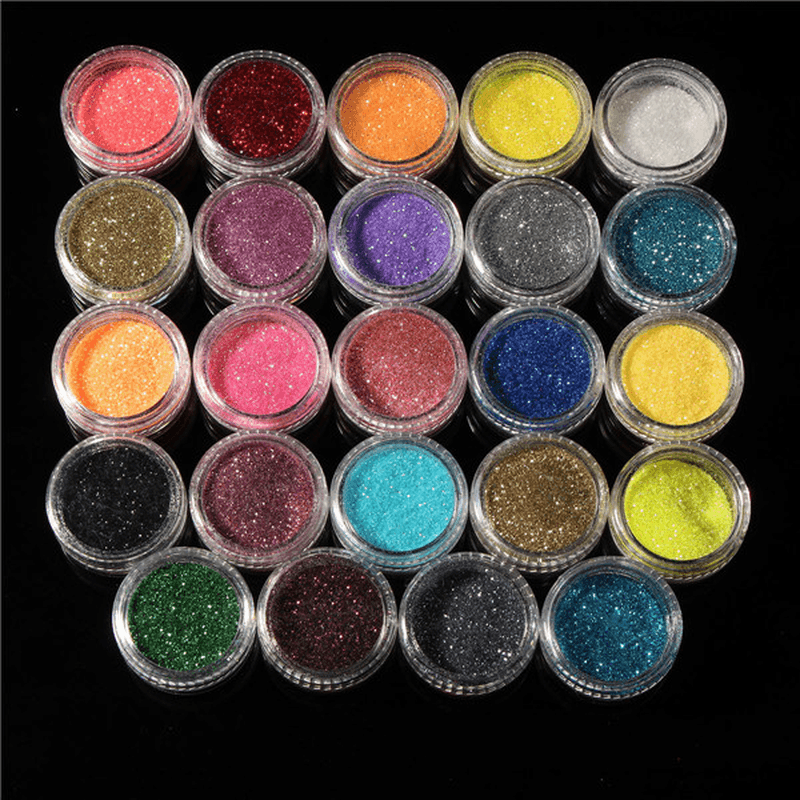 42 Colors Nail Art Set Manicure Kit Gel Polish Acrylic Glitter Powder File Tips Decoration Display