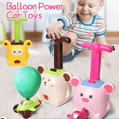 Trägheitsballonwerfer und angetriebenes Auto-Spielzeugset, Spielzeug, Spiel, Geschenk für Kinder, Experimentieren