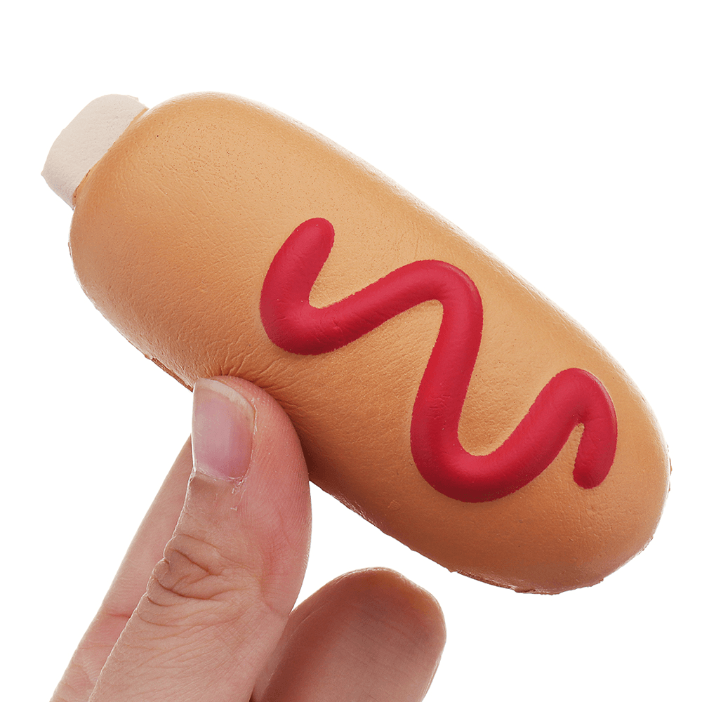 Meistoyland Squishy Hot Dog Soft Slow Rising Bun Kawaii Cartoon Toy Gift Collection