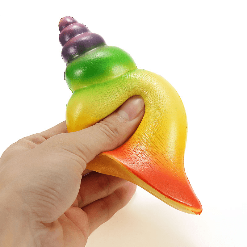 Squishy Rainbow Conch 14Cm Slow Rising with Packaging Collection Gift Decor Soft Squeeze Toy