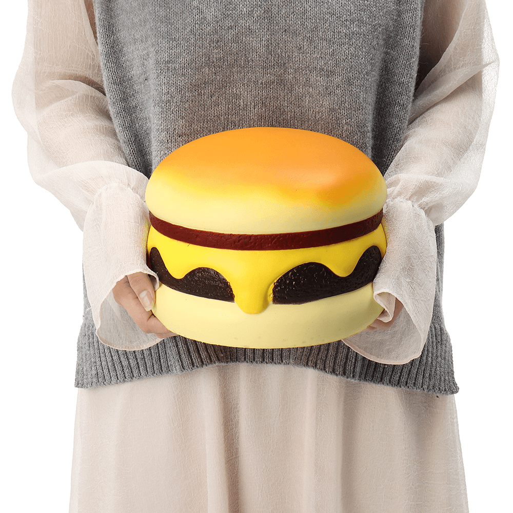 Cutie Creative Squishy Cheese Beef Burger Humongous Giant Hamburger 22CM Brot Jumbo Geschenk Stofftiere