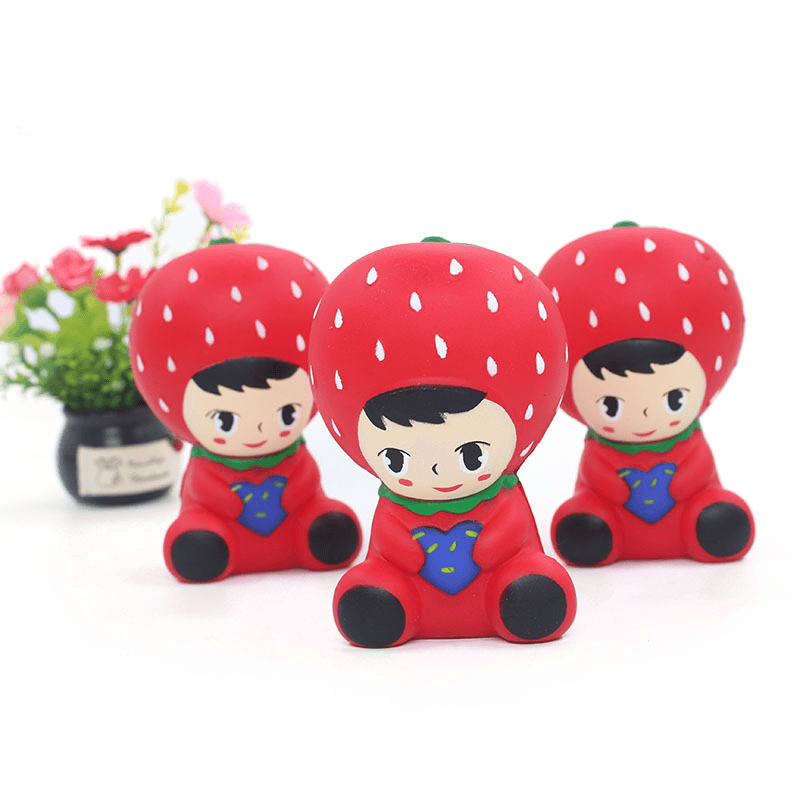 Squishy Strawberry Princess 10CM Slow Rising Rebound Jumbo Toys with Packaging Gift Decor