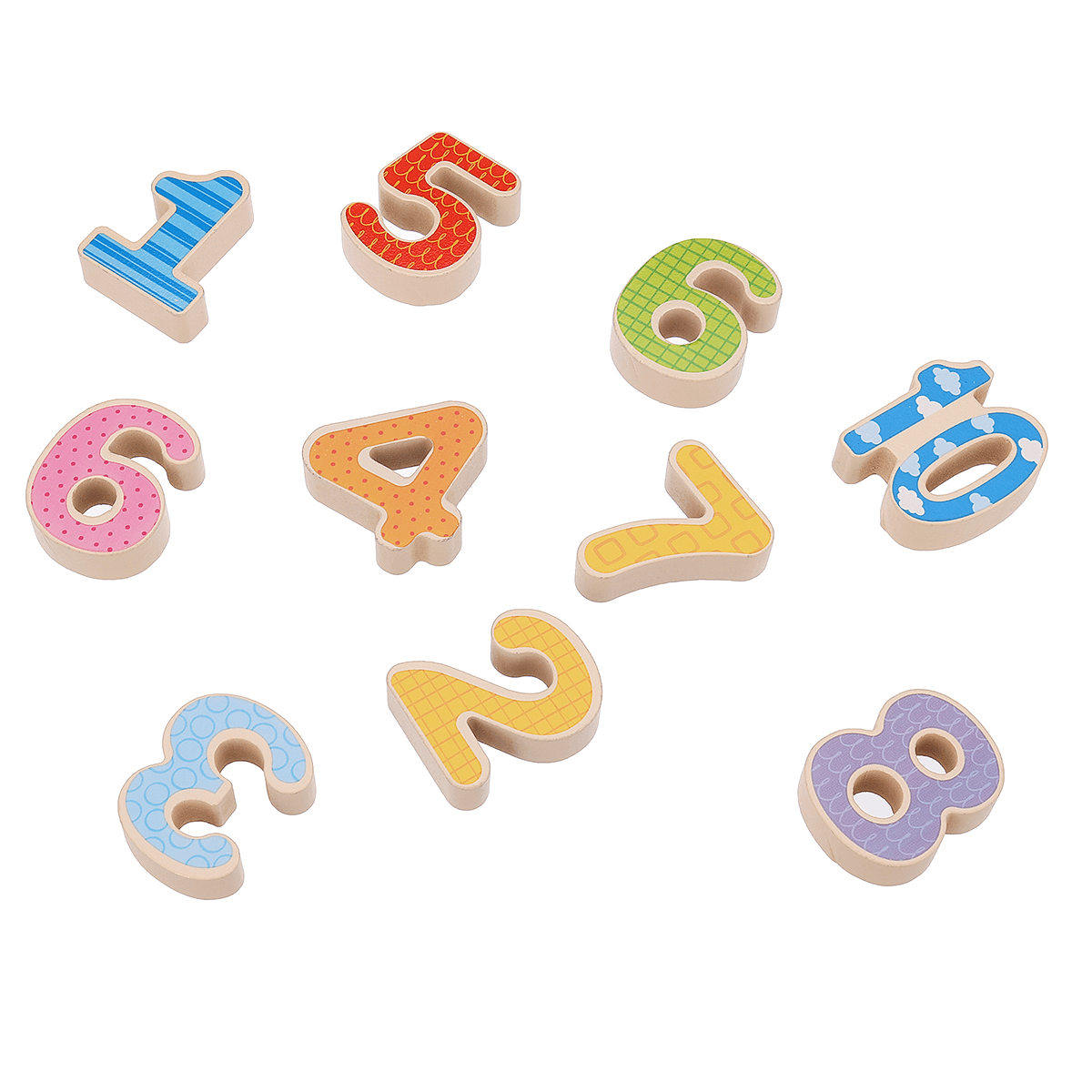 3 in 1 Wooden Numbers＆Fruit Jigsaw Puzzle Math Learning Educational Set Toys