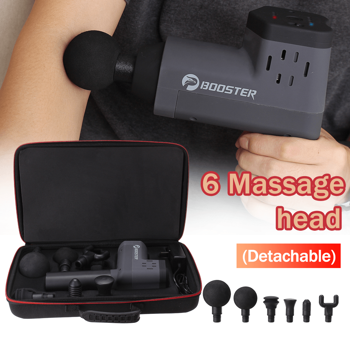 2500Mah BOOSTER Relaxation Electric Muscle Massager Massage Deep Therapy 4200R/Min 5 Gear