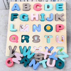 Alphanumeric Board Wooden Jigsaw Volume Wooden Baby Young Children Early Education Educational Toys