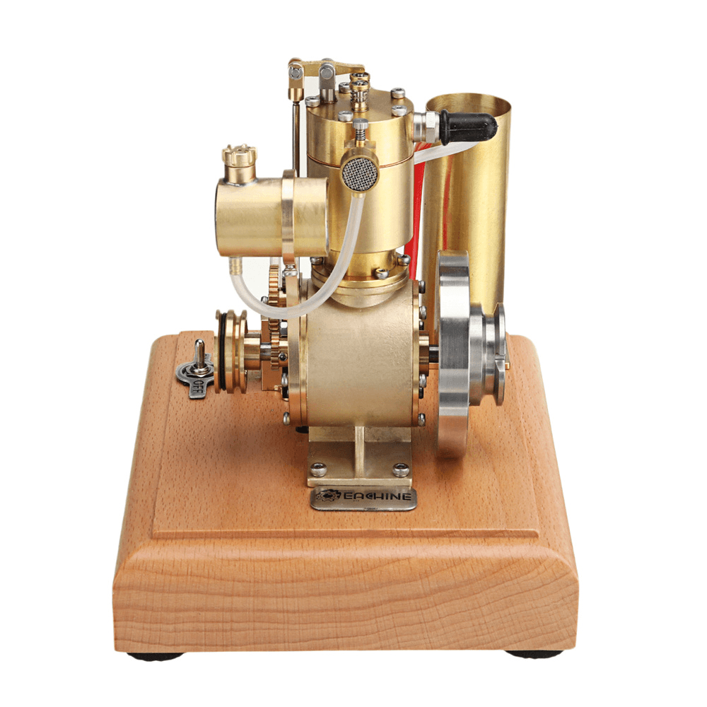 Eachine EM4 Gasoline Engine Model Stirling Water-Cooled Cooling Structure with a Cooling Water Tank and a Circulating Gear Pump