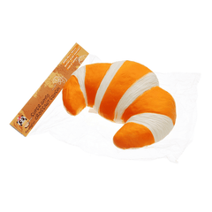 Squishyfun Jumbo-Croissant-Squishy-Brot, super langsam aufsteigend, 18 x 12 cm, Squeeze-Sammlung, Spielzeug, lustiges Geschenk