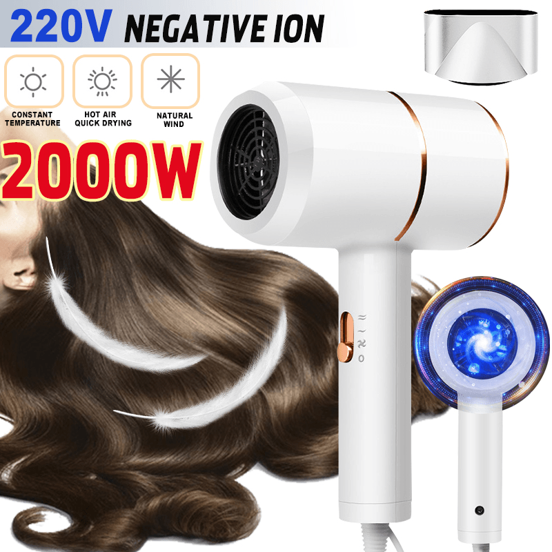 2000W 220V Thermostatic Air Blowe Hair Dryer Negative Ion Hair Styling