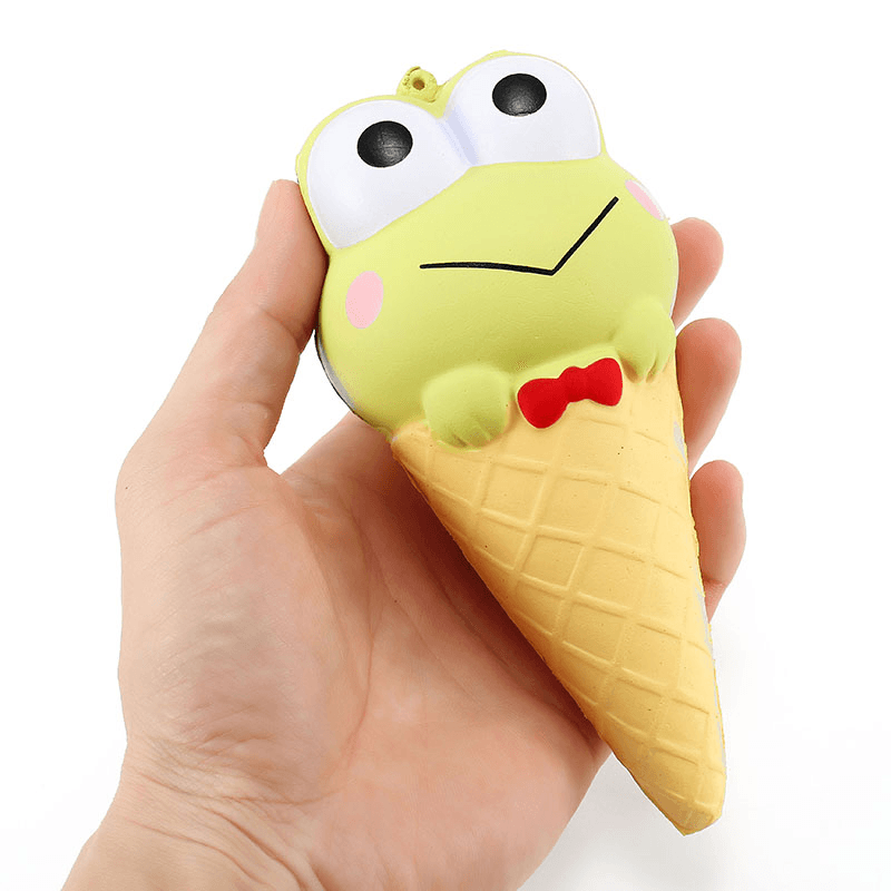 Yunxin Squishy Ice Cream Cone Cartoon Frog Pudding Puppy Cute Collection Gift Decor Soft Toy