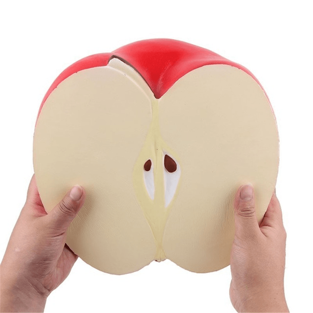 Huge Squishy 9.45In 24Cm Half Apple Green Red Slow Rising Jumbo Giant Soft Squishies Soft Stress Reliever Toy