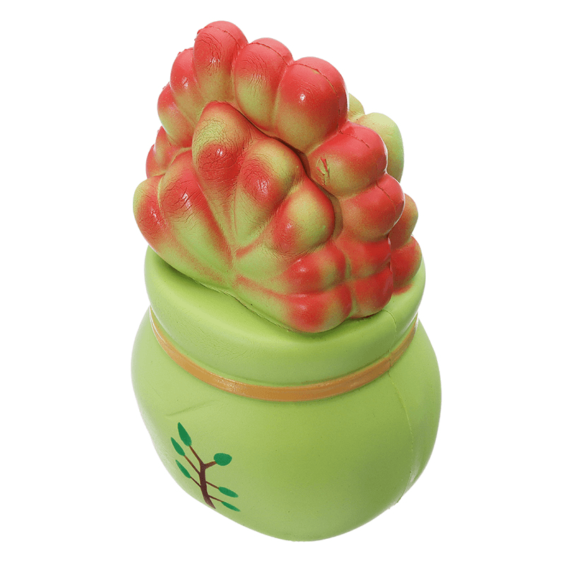 Vlampo Licensed Slow Rising Squishy Potted Succulents Lucky Plant Home Decoration Stress Release Toy 14Cm