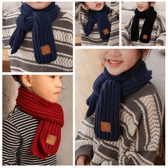 Bufandas Cuello Moda Niños Bufanda de punto Niños Niños Niñas Invierno Otoño Calentador de cuello suave