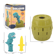 Dinosaur Bucket Game 3D Puzzle Tricky Barrel Plug Party Funny Table Game Decompression Novelties Toy for Kids Gift