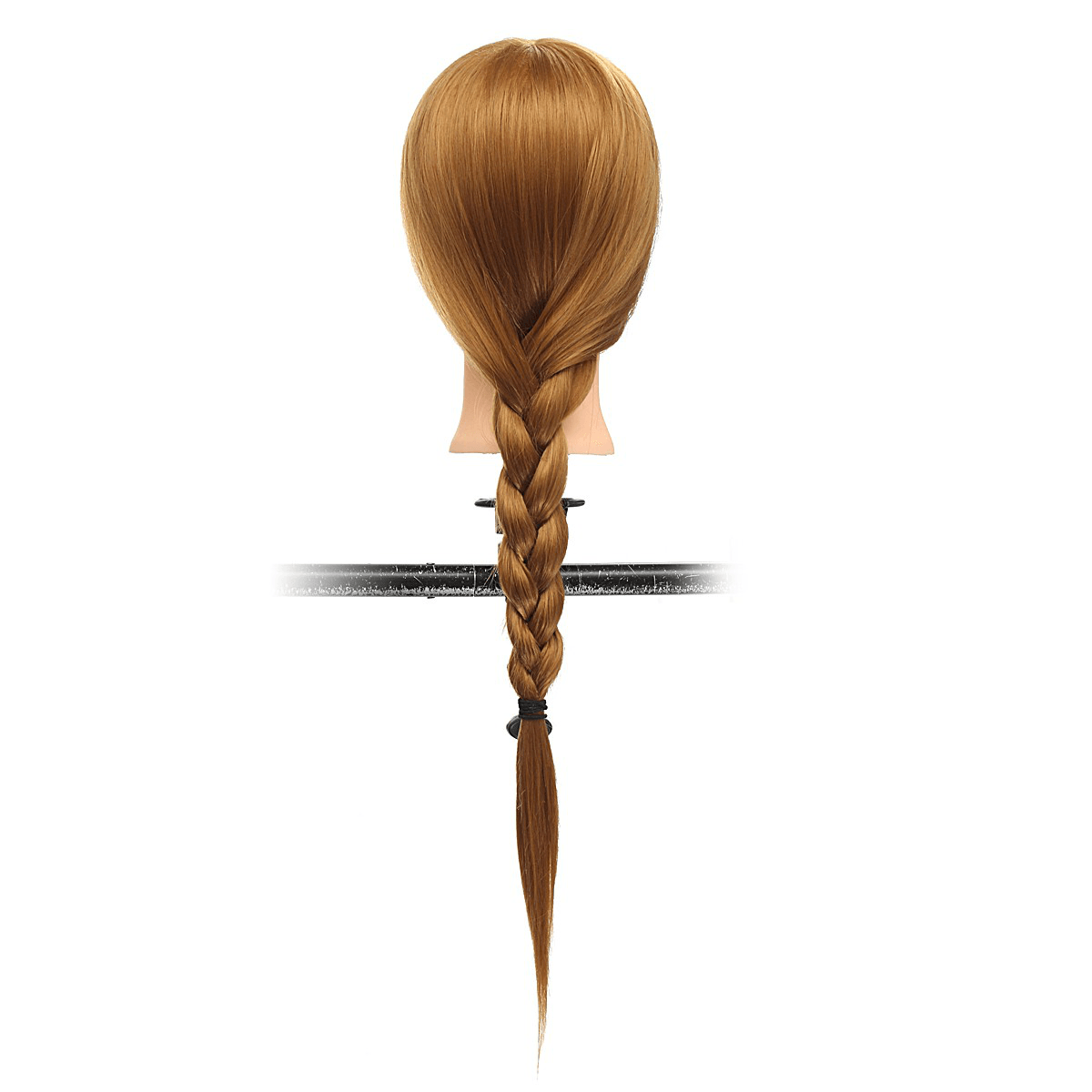 24'' Hairdressing Human Hair Practice Makeup Training Mannequin Head with Clamp