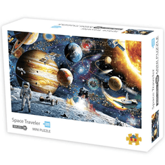 1000 Pieces Space Traveler DIY Assembly Jigsaw Puzzles Landscape Picture Educational Games Toy for Adults Children Pretty Gift