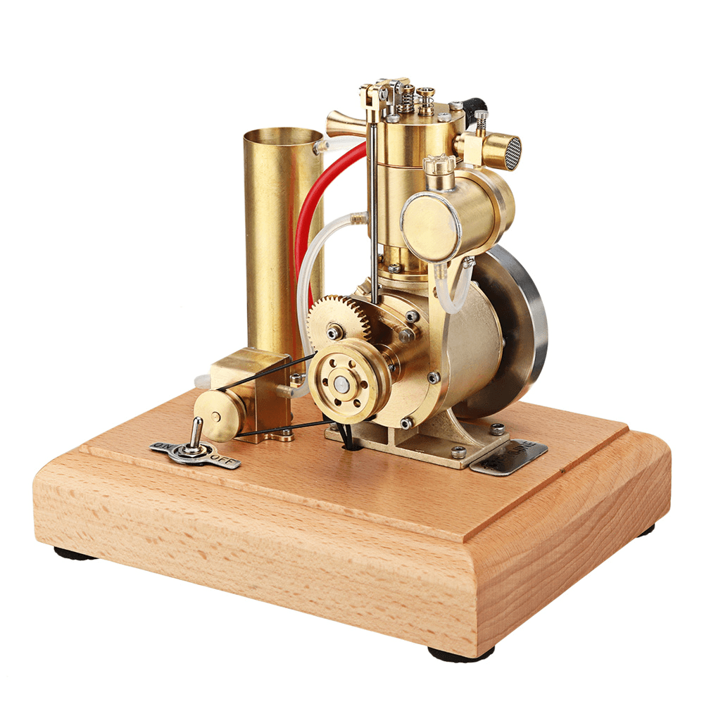 Eachine EM4 Gasoline Engine Model Stirling Water-Cooled Cooling Structure with a Cooling Water Tank and a Circulating Gear Pump