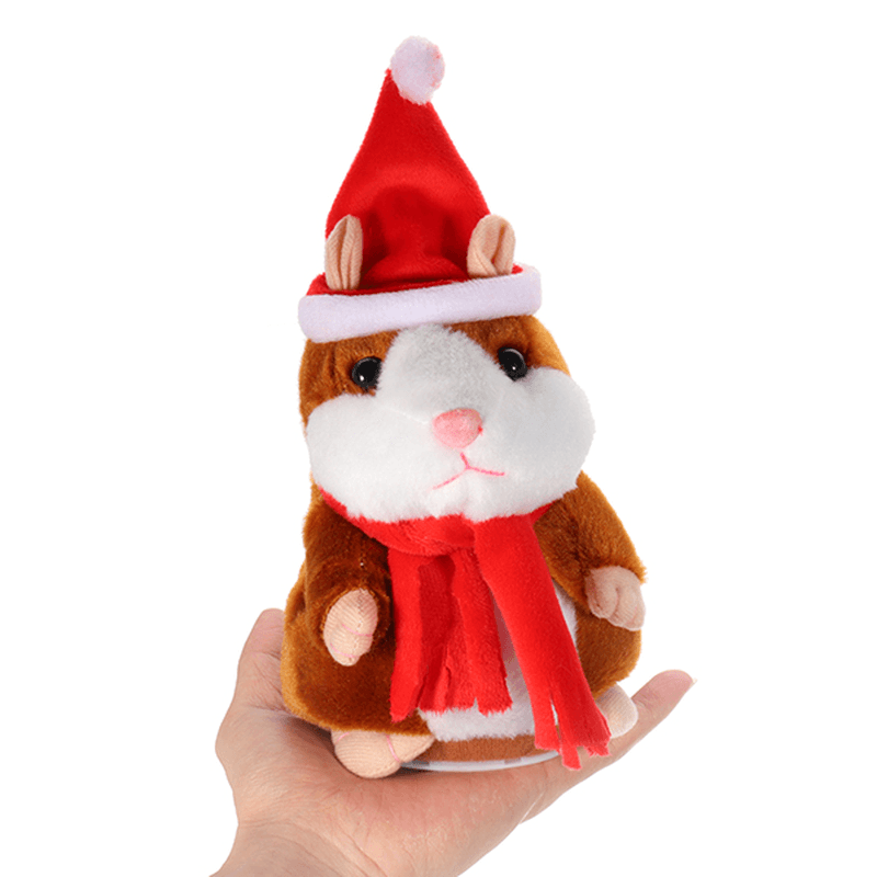 18 cm schönes sprechendes Hamster-Weihnachtsplüschtier sprechen sprechendes Tonaufzeichnungs-Hamster-sprechendes Spielzeug