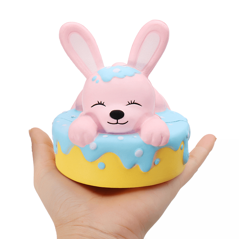 Oriker Squishy Rabbit Bunny Cake Cute Slow Rising Toy Soft Gift Collection with Box Packing