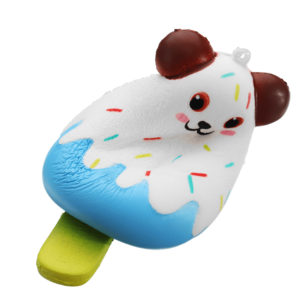 Sanqi Elan Bear Popsicle Ice-Lolly Squishy 12*5.5CM Licensed Slow Rising Soft Toy with Packaging