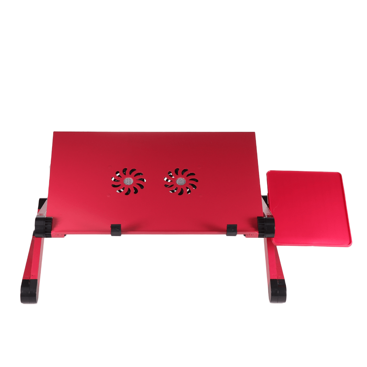 Adjustable Laptop Table Stand Portable Folding Notebook Desk Stand 2 Fans with Mouse for Bed Sofa Home