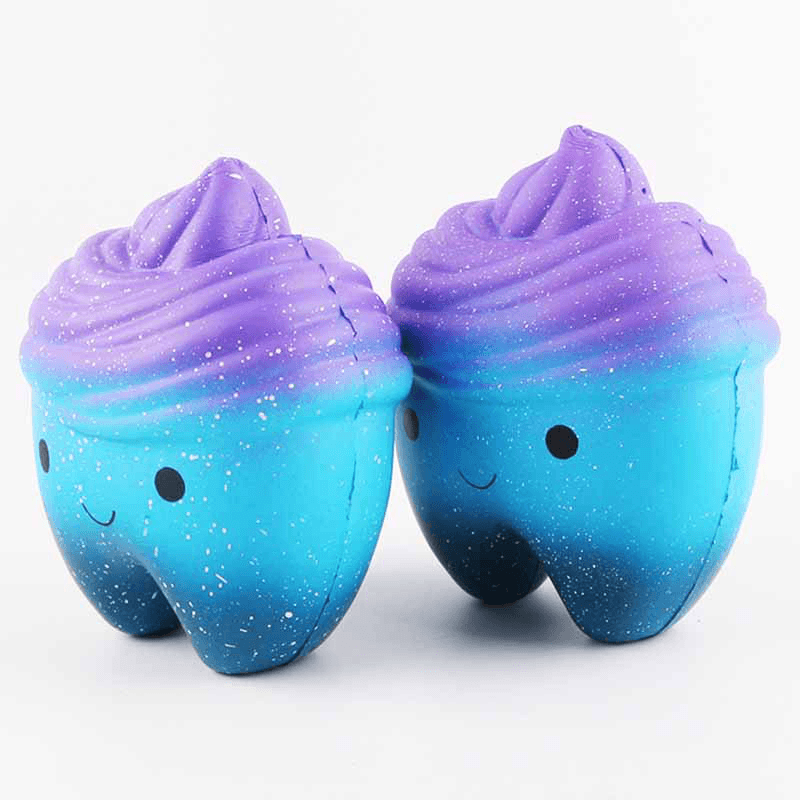 Sanqi Elan 11.8Cm Star Cute Teeth Cake Soft Squishy Super Slow Rising Original Packing Kid Toy