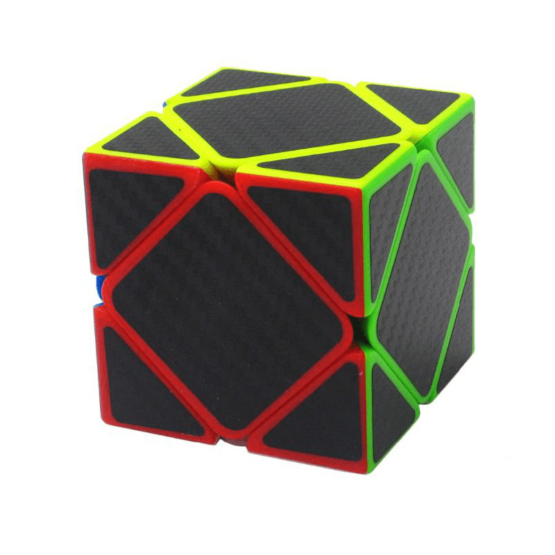 5Pcs per Box Carbon Fibre Magic Cube Pyraminx Dodecahedron Axis Cube 2X2 and 3X3 Cube Speed Puzzle