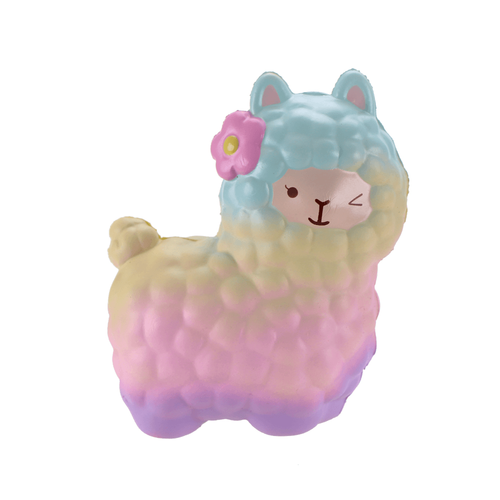 Vlampo Squishy Alpaca 17X13X8Cm Licensed Slow Rising Original Packaging Collection Gift Decor Toy