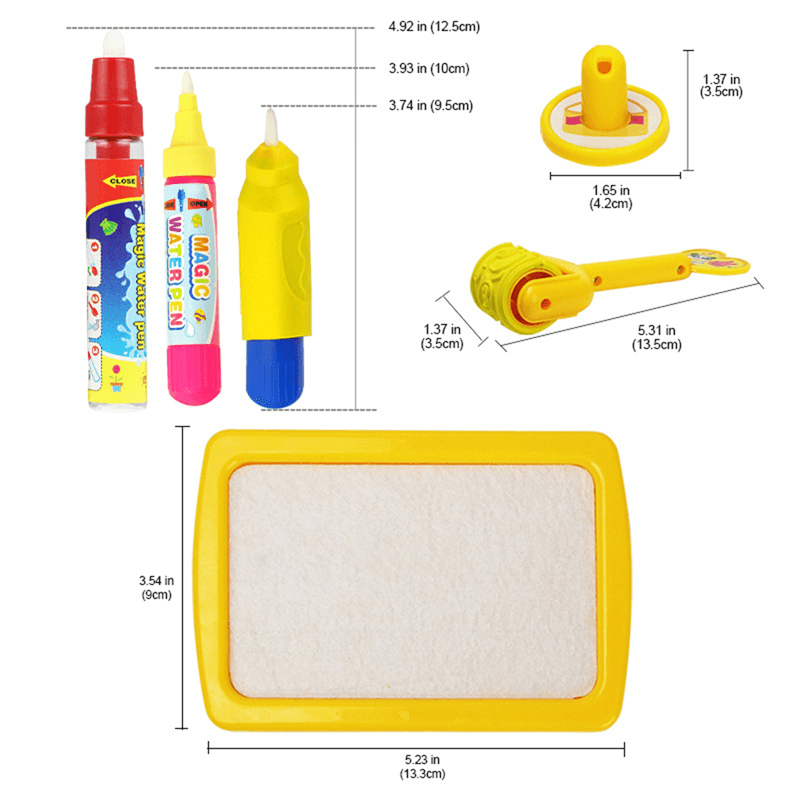 88*58Cm Infant Child Four-Color Water Canvas Large Graffiti Drawing Mat Enlightenment Educational Toys