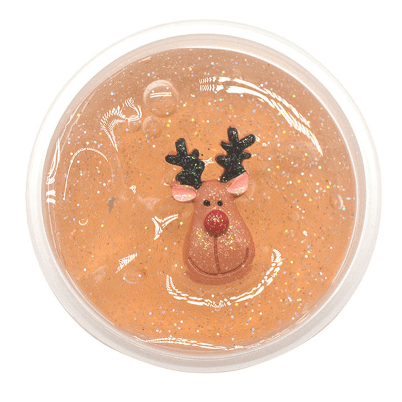 Kiibru Christmas Slime Kid Crystal Mud DIY with Slices Filler