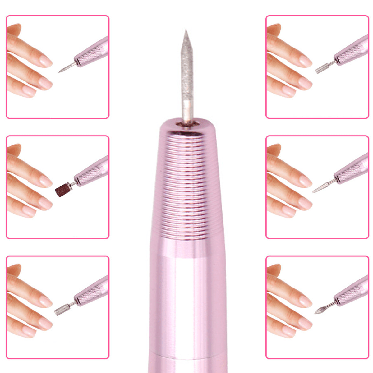 Electric Nail Drill Machine Pen USB Manicure Pedicure File Polisher Tools Kit