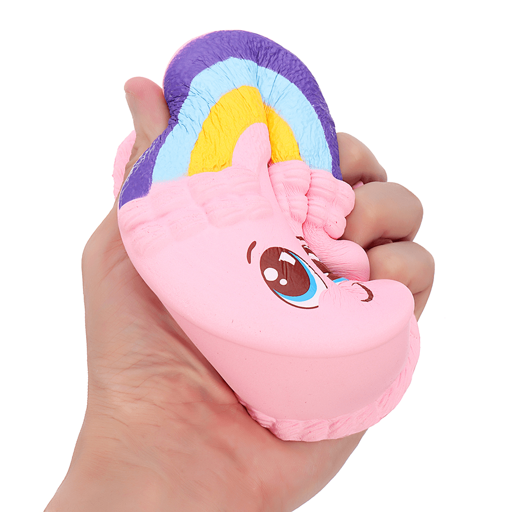 Rainbow Smile Cake Squishy 12CM Slow Rising with Packaging Collection Gift Soft Toy