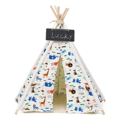 Pet Dog House Washable Tent Puppy Cat Indoor Outdoor Home Play Teepee Pet Bed