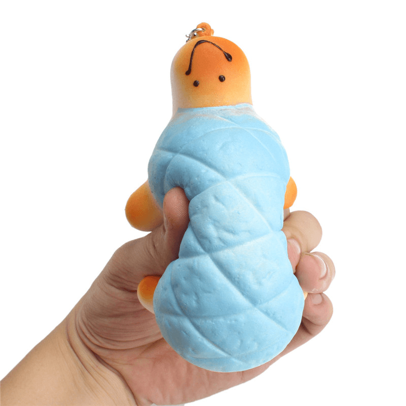 13 cm weiche Kawaii süße kleine Schildkröte Telefon Brot Brötchen Squishy Charms mit Seil zufällige Farbe