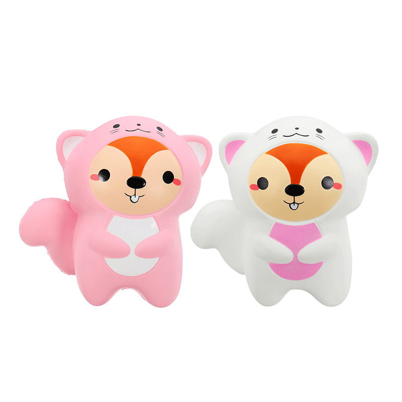 2PCS Amourie Meowpie Squishy Squirrel Slow Rising Animal 16Cm Spremere Collezione Regalo con Imballaggio