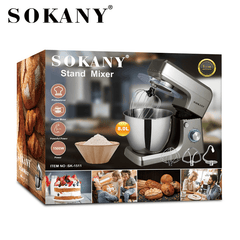 SOKANY SK-1511 Multifunctional Electric Stand Mixer with Dough Hook Whisk Beater 1400W