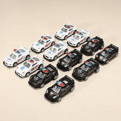 12Xhz Slide Racing Car Toys with Light Police Car Color Random