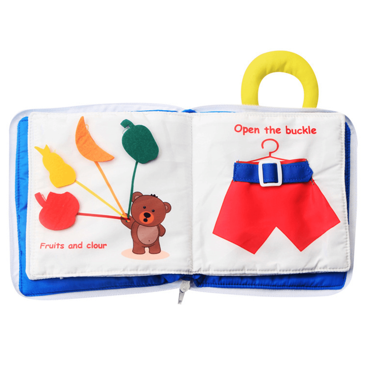 Infant Early Education Soft Cloth Books Baby Learning Activity Practice Hands Book Toys