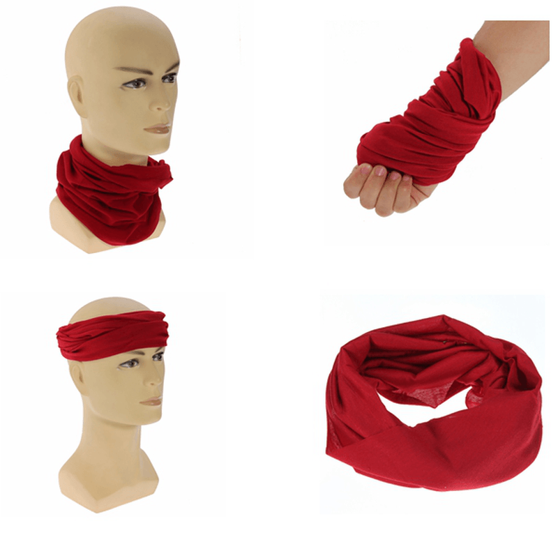 Multifunción Unisex Bandanas Head Wrap Bufanda Muñequera Sombrero Hombres Mujeres 9 colores