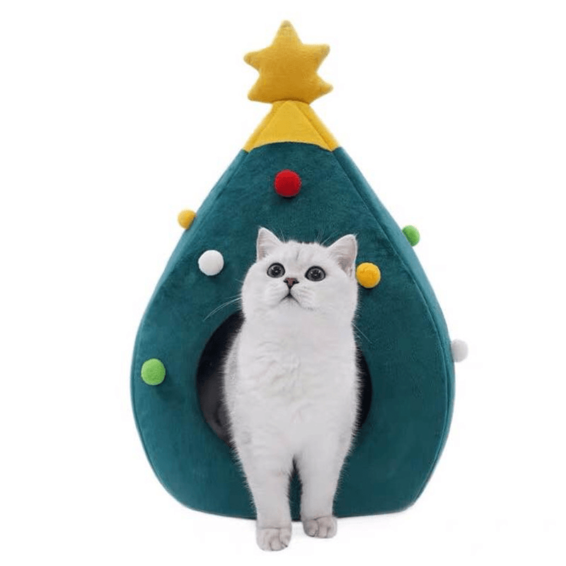 Christmas Tree Cat Litter Kennel Winter Warm Pet Nest Winter Cat House Pet Supplies Pet Bed