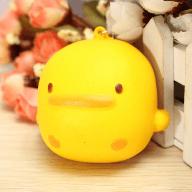 Squishy Yellow Duck Soft Cute Kawaii Phone Bag Strap Toy Gift 7*6.5*4Cm